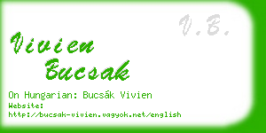 vivien bucsak business card
